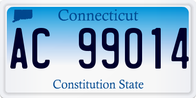 CT license plate AC99014