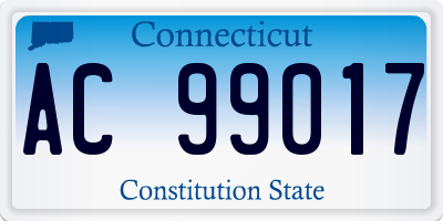 CT license plate AC99017