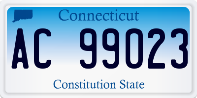 CT license plate AC99023