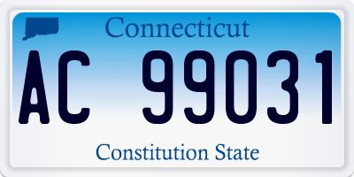 CT license plate AC99031
