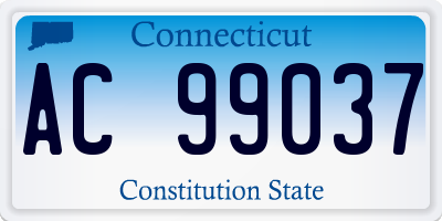 CT license plate AC99037