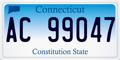 CT license plate AC99047