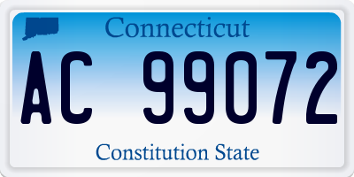 CT license plate AC99072