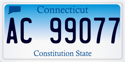 CT license plate AC99077