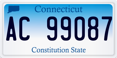 CT license plate AC99087