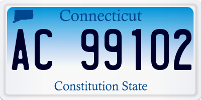 CT license plate AC99102