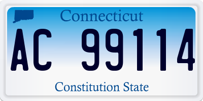 CT license plate AC99114