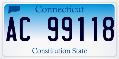 CT license plate AC99118