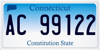 CT license plate AC99122