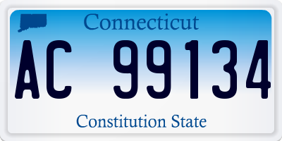 CT license plate AC99134