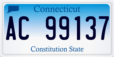 CT license plate AC99137
