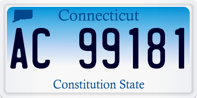 CT license plate AC99181