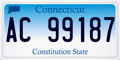CT license plate AC99187