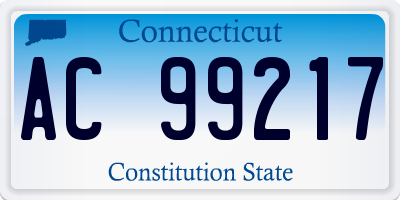 CT license plate AC99217