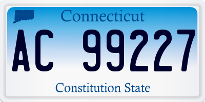 CT license plate AC99227