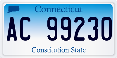 CT license plate AC99230