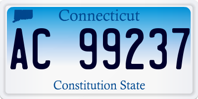 CT license plate AC99237