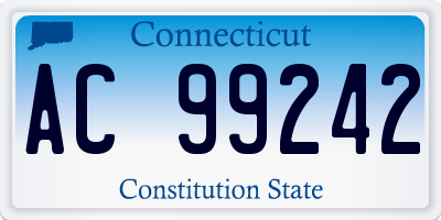 CT license plate AC99242