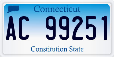 CT license plate AC99251