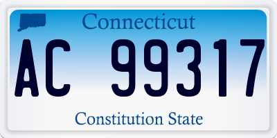 CT license plate AC99317