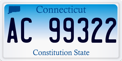 CT license plate AC99322