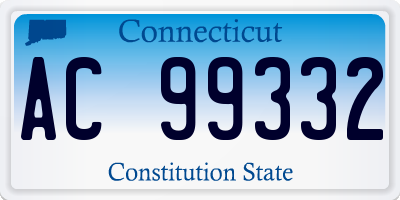 CT license plate AC99332