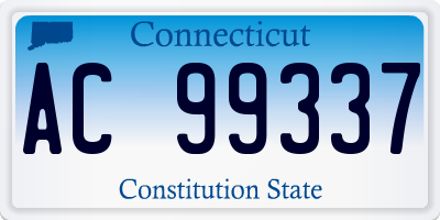 CT license plate AC99337