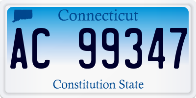 CT license plate AC99347