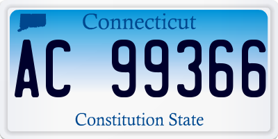 CT license plate AC99366