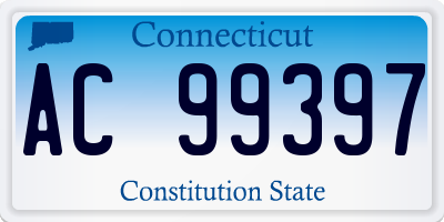 CT license plate AC99397