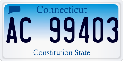 CT license plate AC99403