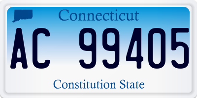 CT license plate AC99405