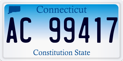 CT license plate AC99417