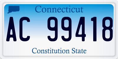CT license plate AC99418