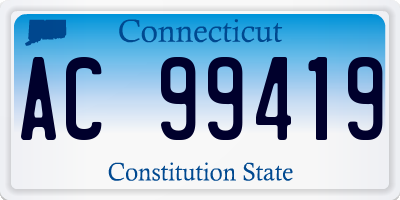 CT license plate AC99419