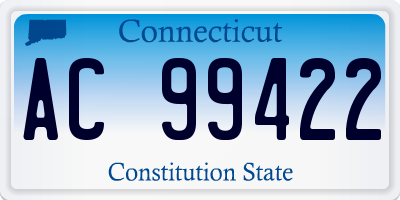 CT license plate AC99422