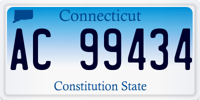 CT license plate AC99434