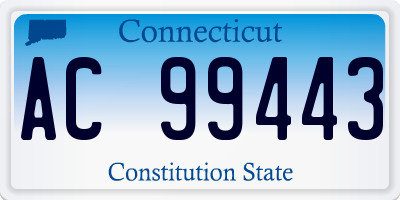 CT license plate AC99443