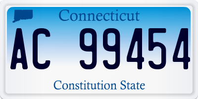 CT license plate AC99454