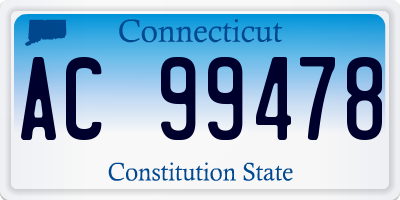 CT license plate AC99478