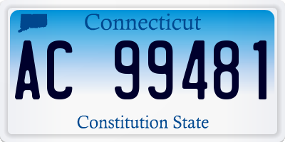 CT license plate AC99481