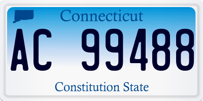 CT license plate AC99488