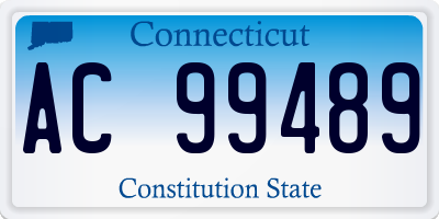 CT license plate AC99489