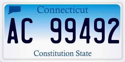 CT license plate AC99492