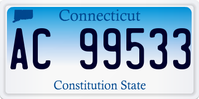 CT license plate AC99533