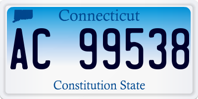 CT license plate AC99538