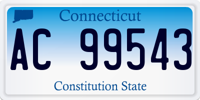 CT license plate AC99543