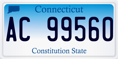 CT license plate AC99560