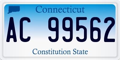 CT license plate AC99562