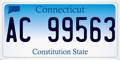 CT license plate AC99563